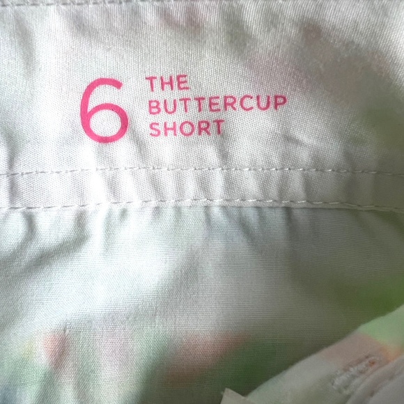 Lilly Pulitzer Buttercup Shorts Size 6 Scalloped Hem Preppy Resort Green White - Picture 5 of 6